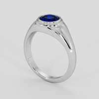 1.07 Ct. Blue Sapphire Ring, 14K White Gold 2