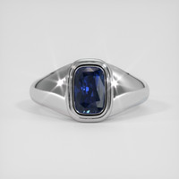 3.08 Ct. Blue Sapphire Ring, 14K White Gold 1