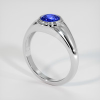 2.00 Ct. Blue Sapphire Ring, 14K White Gold 2