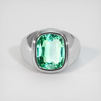 6.14 Ct. Emerald Ring, 18K White Gold 1