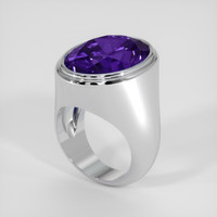 29.71 Ct. Purple Amethyst Ring, 18K White Gold 2