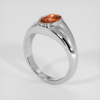 2.05 Ct. Padparadscha Sapphire Ring, 18K White Gold 2