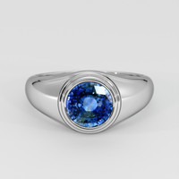 3.23 Ct. Bi Color Sapphire Ring, 18K White Gold 1