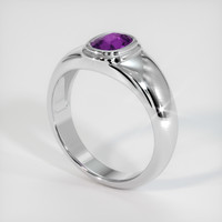 0.82 Ct. Sapphire Ring, 18K White Gold 2