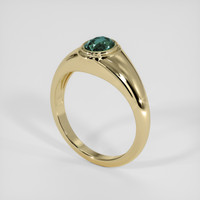 1.16 Ct. Bluish Green Sapphire Ring, 14K Yellow Gold 2
