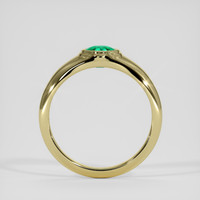 0.66 Ct. Emerald Ring, 18K Yellow Gold 3