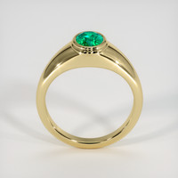 0.72 Ct. Emerald Ring, 18K Yellow Gold 3