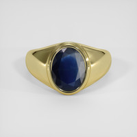 2.70 Ct. Blue Sapphire Ring, 18K Yellow Gold 1