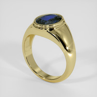 2.70 Ct. Blue Sapphire Ring, 18K Yellow Gold 2