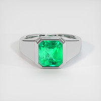 4.73 Ct. Emerald Ring, Platinum 950 1