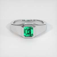 0.57 Ct. Emerald Ring, Platinum 950 1