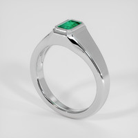 0.49 Ct. Emerald Ring, Platinum 950 2