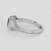 0.59 Ct. Bluish Green Sapphire Ring, Platinum 950 4