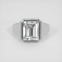 10.22 Ct. White Zircon Ring, Silver 1