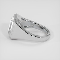 10.22 Ct. White Zircon Ring, Silver 4