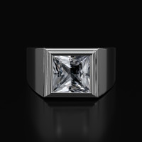 2.58 Ct. White Sapphire Ring, 10K White Gold 1