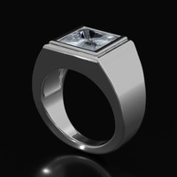 2.58 Ct. White Sapphire Ring, 10K White Gold 2