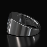 2.58 Ct. White Sapphire Ring, 10K White Gold 4