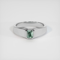 0.78 Ct. Sapphire Ring, 14K White Gold 1