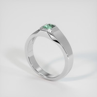 0.78 Ct. Sapphire Ring, 14K White Gold 2