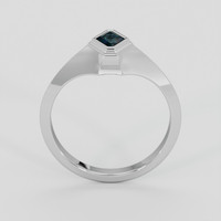0.59 Ct. Bluish Green Sapphire Ring, 14K White Gold 3