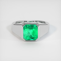 4.73 Ct. Emerald Ring, 18K White Gold 1