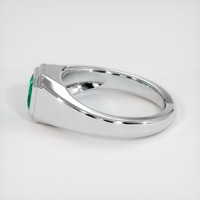 0.57 Ct. Emerald Ring, 18K White Gold 4