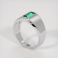 1.54 Ct. Emerald Ring, 18K White Gold 2