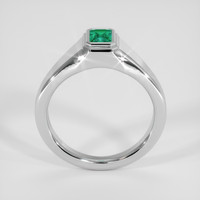 0.49 Ct. Emerald Ring, 18K White Gold 3