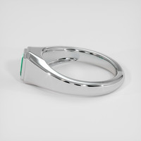 0.49 Ct. Emerald Ring, 18K White Gold 4