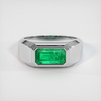 1.74 Ct. Emerald Ring, 18K White Gold 1