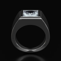 2.58 Ct. White Sapphire Ring, 18K White Gold 3