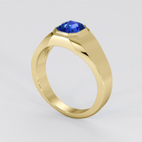 1.33 Ct. Blue Sapphire Ring, 14K Yellow Gold 2