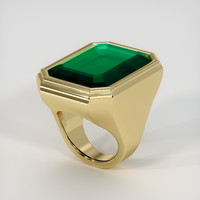 37.39 Ct. Emerald Ring, 18K Yellow Gold 2