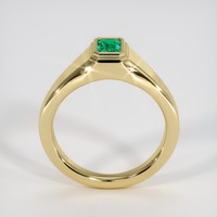 0.49 Ct. Emerald Ring, 18K Yellow Gold 3