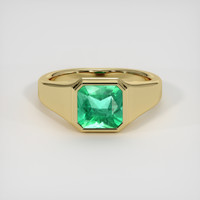 3.05 Ct. Emerald Ring, 18K Yellow Gold 1
