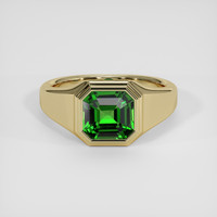 2.02 Ct. Green Tsavorite Garnet Ring, 18K Yellow Gold 1