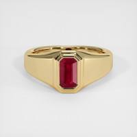 1.12 Ct. Ruby Ring, 18K Yellow Gold 1