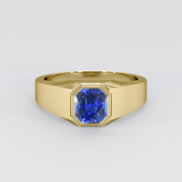 1.33 Ct. Blue Sapphire Ring, 18K Yellow Gold 1