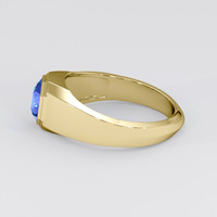 1.33 Ct. Blue Sapphire Ring, 18K Yellow Gold 4