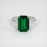 3.19 Ct. Emerald Ring, Platinum 950 1