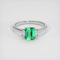 1.04 Ct. Emerald Ring, Platinum 950 1