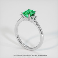 1.04 Ct. Emerald Ring, Platinum 950 2