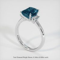 2.72 Ct. Gemstone Ring, Platinum 950 2