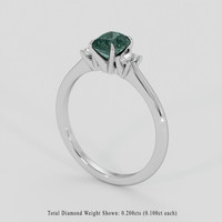 0.86 Ct. Alexandrite Ring, Platinum 950 2