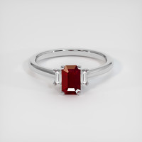 1.01 Ct. Ruby Ring, Platinum 950 1
