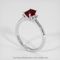 1.01 Ct. Ruby Ring, Platinum 950 2