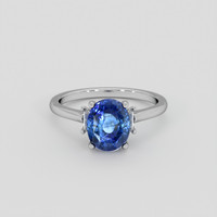 3.58 Ct. Blue Sapphire Ring, Platinum 950 1
