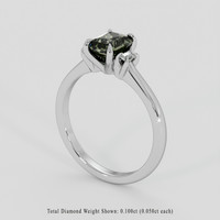 0.94 Ct. Green Sapphire Ring, Platinum 950 2