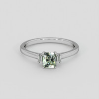 0.78 Ct. Green Sapphire Ring, Platinum 950 1